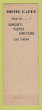 Matchbook Cover - Hotel Garde New Haven CT