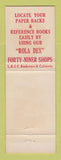 Matchbook Cover - Long Beach State College 49ers CA