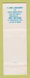 Matchbook Cover - Oklahoma State Resorts OK