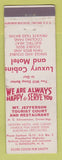 Matchbook Cover - Mount Jefferson Tourist Court Restaurant Randolph NY WEAR