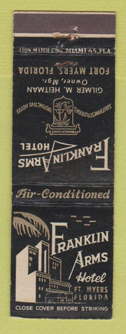 Matchbook Cover - Franklin Arms Hotel Fort Myers FL WEAR