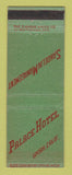 Matchbook Cover - Palace Hotel Ukiah CA Sandelin Management