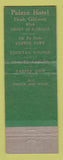 Matchbook Cover - Palace Hotel Ukiah CA Sandelin Management