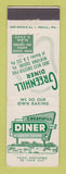 Matchbook Cover - Greenhill Diner Newtown Square PA
