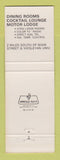 Matchbook Cover - Monte Green Inn Restaurant Middletown CT