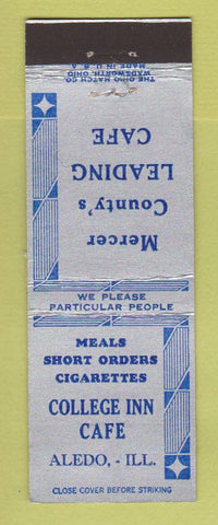 Matchbook Cover - College Inn Cafe Aledo IL WEAR