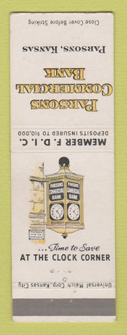 Matchbook Cover - Parsons Commercial Bank Parsons KS