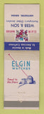 Matchbook Cover - Elgin Watches Webb & Son Huntington IN