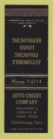 Matchbook Cover - Auto Credit Company Chattanooga TN