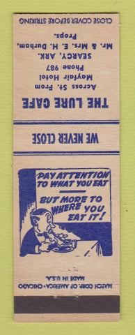 Matchbook Cover - Lure Cafe Searcy AR