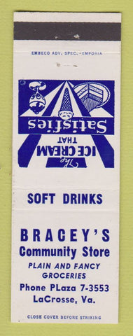 Matchbook Cover - Bracey's Community Store LaCrosse VA