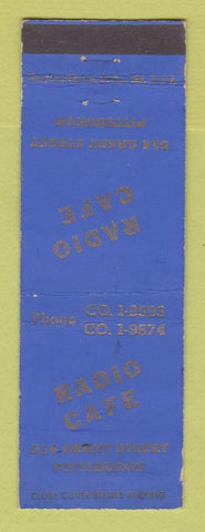 Matchbook Cover - Radio Cafe Pittsburgh PA WEAR