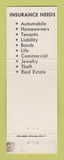 Matchbook Cover - Rickard Wilson Insurance Real Estate Medina OH