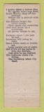 Matchbook Cover - Junior's East Restaurant South Beloit IL