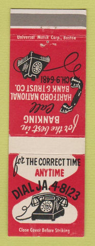 Matchbook Cover - Hartford National Bank and Trust CT