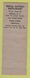 Matchbook Cover - Royal Cathay Chinese Restaurant Albany NY