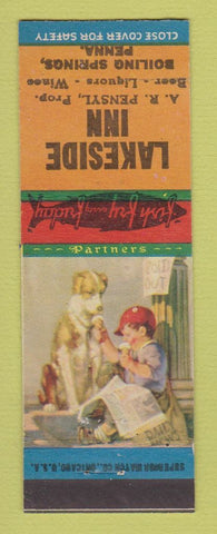 Matchbook Cover - Lakeside Inn Boiling Springs PA