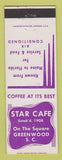 Matchbook Cover - Star Cafe Greenwood SC