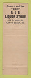 Matchbook Cover - E&E Liquor Store Creve Coeur IL