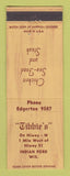 Matchbook Cover - Tibbie's Indian Ford WI Restaurant