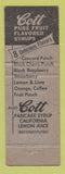 Matchbook Cover - Cott Fruit Flavored Syrups Drink