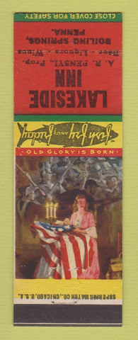 Matchbook Cover - Lakeside Inn Boiling Springs PA