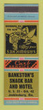 Matchbook Cover - Bankston's Snack Bar and Motel Jenkinsburg GA