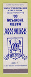 Matchbook Cover - Martin Thompson Sporting Goods Chattanooga TN
