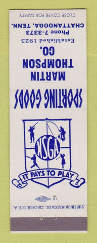 Matchbook Cover - Martin Thompson Sporting Goods Chattanooga TN