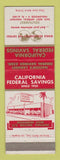 Matchbook Cover - California Federal Savings Inglewood CA