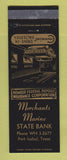 Matchbook Cover - Merchants Marine State Bank Port Isabel TX