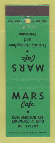 Matchbook Cover - Mars Cafe Lakewood OH