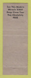 Matchbook Cover - Kirby Vacuum Cleaners Kenosha WI WORN