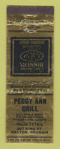 Matchbook Cover - Peggy Ann Grill Dalton GA WEAR