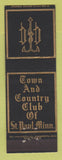 Matchbook Cover - Town and Country Club of St Paul MN