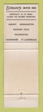 Matchbook Cover - Schrafft's Motor Inns Albany Binghamton Niagara Falls NY