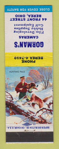 Matchbook Cover - Gorman's Cameras Berea OH