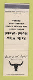 Matchbook Cover - Falls View Hotel Motel House of Beef Niagara Falls ON