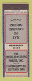 Matchbook Cover - Smith Armstrong Forge Cleveland OH Federal