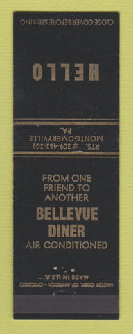 Matchbook Cover - Bellevue Diner Montgomeryville PA