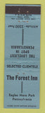 Matchbook Cover - Forest Inn Eagles Mere Park PA