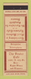Matchbook Cover - Venice Cafe Harrisburg PA