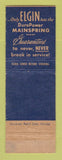 Matchbook Cover - Elgin Watches Frederick's Jewelry Erie PA