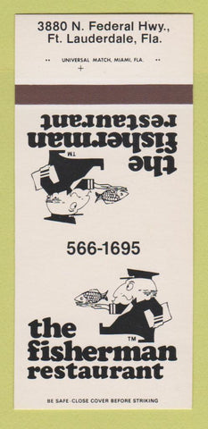 Matchbook Cover - Fisherman Restaurant Fort Lauderdale FL 30 Strk SAMPLE