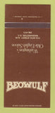 Matchbook Cover - Beowulf Saloon Washington DC 30 Strk SAMPLE