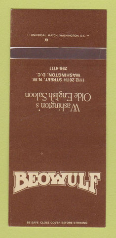 Matchbook Cover - Beowulf Saloon Washington DC 30 Strk SAMPLE