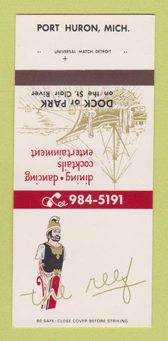 Matchbook Cover - The Reef Port Huron MI 30 Strk SAMPLE