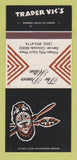 Matchbook Cover - Trader Vic's Tiki Denver Hilton Hotel Colorado 30 Strk SAMPLE