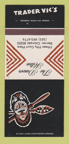 Matchbook Cover - Trader Vic's Tiki Denver Hilton Hotel Colorado 30 Strk SAMPLE