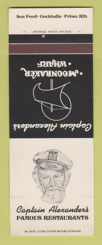 Matchbook Cover - Captain Alexander's RestaurantsFort Wayne IN WEAR SAMPLE